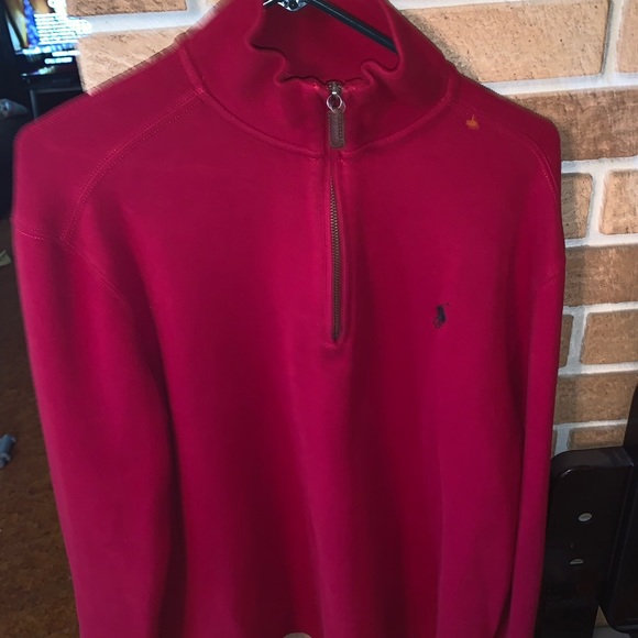 Ralph Lauren Large Red Zip Hoodie - Picture 2 of 4